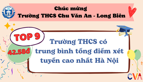 Những con số ấn tượng trong mùa thi vào 10 THPT của trường THCS Chu Văn An – Long Biên năm học 2022 – 2023