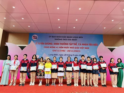 Trường THCS Gia Quất long trọng tổ chức Lễ kỉ niệm 41 năm ngày Nhà giáo Việt Nam (20/11/1982 - 20/11/2023)