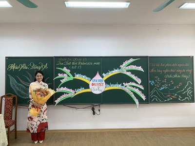 Cô giáo Thanh Hoài tham gia hội thi giáo viên dạy giỏi cấp Quận năm học 2022 - 2023