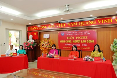 Trường THCS Ngọc Lâm tổ chức Hội nghị Viên chức, người lao động Năm học 2023 – 2024