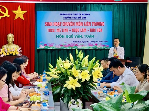 Trường THCS Ngọc Lâm thực hiện sinh hoạt chuyên môn liên trường với các trường THCS Mê Linh và THCS Kim Hoa – huyện Mê Linh