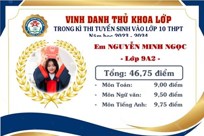 Nguyễn Minh Ngọc - Cô học trò xinh xắn xuất sắc trở thành Tân Thủ Khoa trong Kỳ thi vào lớp 10 THPT năm học 2023-2024