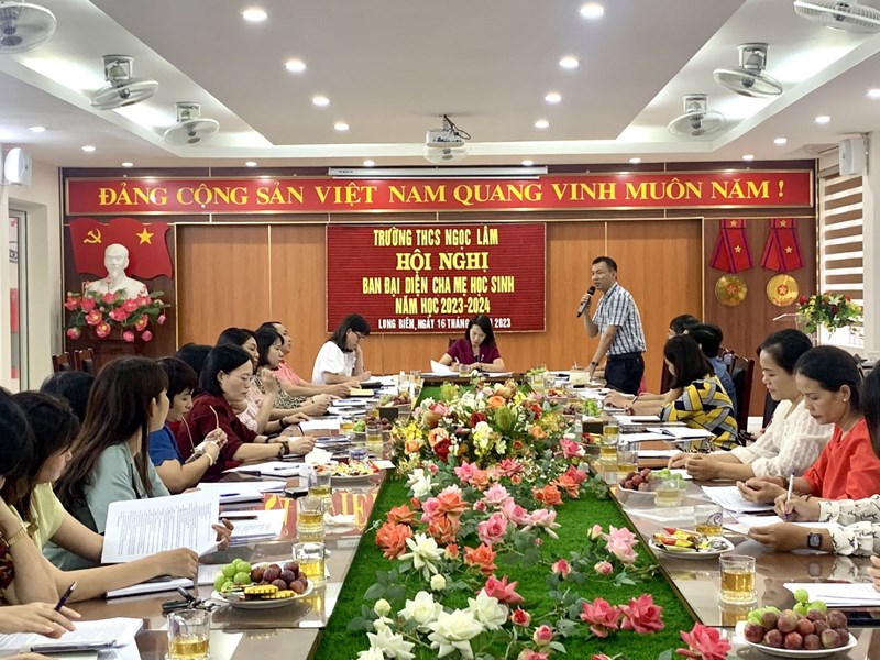 Trường THCS Ngọc Lâm tổ chức Hội nghị Ban đại diện cha mẹ học sinh năm học 2023- 2024 