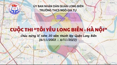 Học sinh trường THCS Ngô Gia Tự hưởng ứng cuộc thi  Tôi yêu Long Biên - Hà Nội 