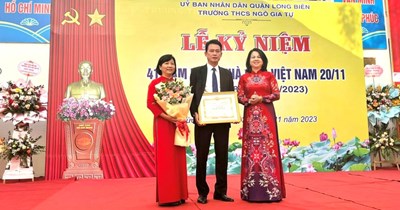 Trường THCS Ngô Gia Tự long trọng tổ chức Lễ kỉ niệm 41 năm ngày Nhà giáo Việt Nam.