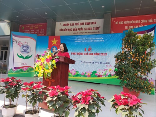 Trường THCS Nguyễn Bỉnh Khiêm phát động thi đua năm 2023