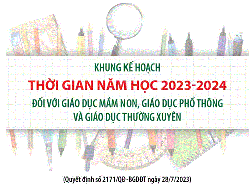 Khung kế hoạch thời gian năm học 2023-2024