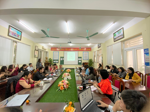 Trường THCS Phúc Đồng tổ chức tập huấn  Hướng dẫn sử dụng hệ thống Fschool 