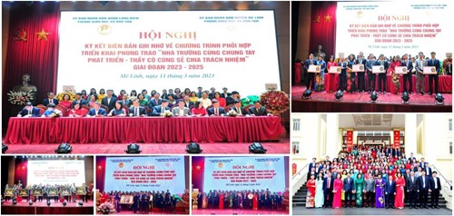 Đồng chí Nguyễn Mậu Minh - Bí thư chi bộ, Hiệu trưởng tham dự Hội nghị triển khai phong trào  Nhà trường cùng chung tay phát triển - Thầy cô cùng sẻ chia trách nhiệm  giai đoạn  2023-2025