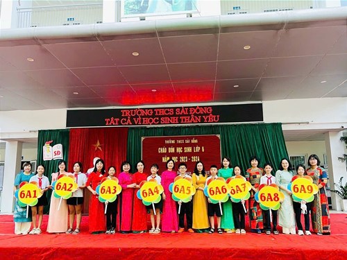Trường THCS Sài Đồng tưng bừng chào đón học sinh khối 6 năm học 2023-2024