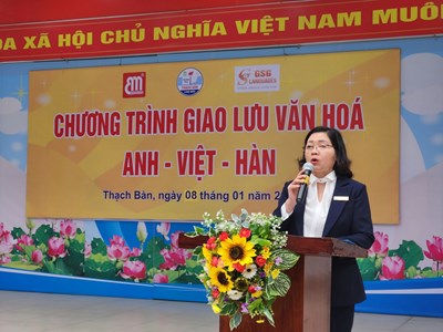 Trường THCS Thạch Bàn tổ chức chương trình “Giao lưu văn hóa Anh - Việt – Hàn”