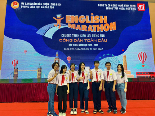 Học sinh THCS Thanh AM và chương trình giao lưu tiếng Anh English Marathon