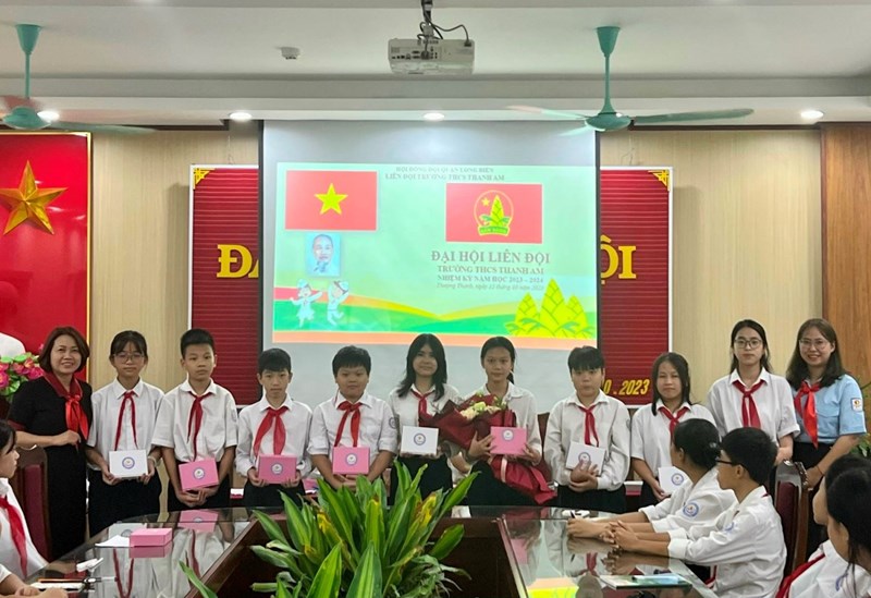 Liên đội trường THCS Thanh Am tổ chức thành công Đại hội liên đội nhiệm kỳ 2023 – 2024