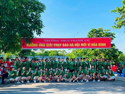 Trường THCS Thanh Am tích cực hưởng ứng tham gia “Giải chạy Báo Hà Nội mới lần thứ 48 vì hòa bình 2023