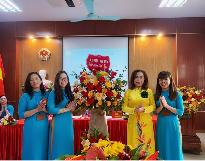Trường THCS Thượng Thanh tổ chức thành công Đại hội Công đoàn nhiệm kỳ 2023 - 2028