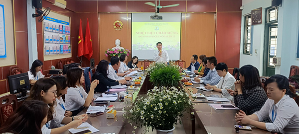 Trường THCS Thượng Thanh đón đoàn đánh giá ngoài khảo sát chính thức công nhận lại đạt chuẩn Quốc gia mức độ 2.