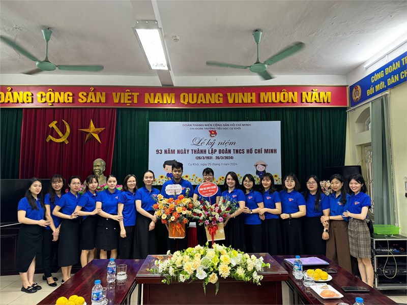 Lễ Kỉ Niệm 93 Năm 
Ngày Thành Lập Đoàn TNCS Hồ Chí Minh
Của Chi Đoàn Trường Tiểu Học Cự Khối