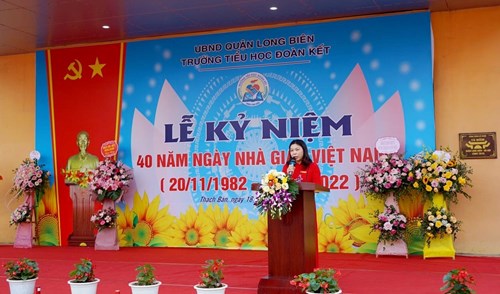 Trường tiểu học Đoàn Kết long trọng tổ chức Lễ kỷ niệm 40 năm ngày Nhà giáo Việt Nam 