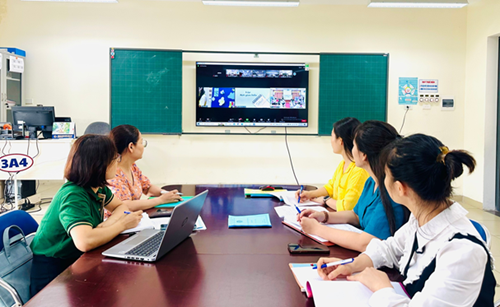 Giáo viên trường Tiểu học Đoàn Khuê tham dự chuyên đề trực tuyến Hoạt động trải nghiệm cấp Thành phố