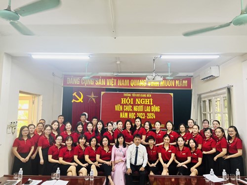 Trường TH Giang Biên tổ chức Hội nghị VC-NLĐ năm học 2023-2024