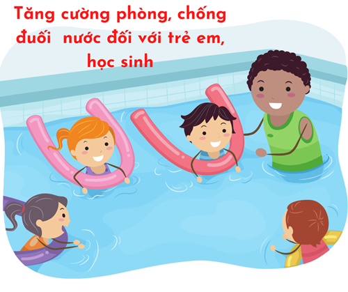 Học sinh lớp 3,4,5 trường TH Giang Biên tham gia lớp phổ cập bơi phòng chống tai nạn đuối nước
