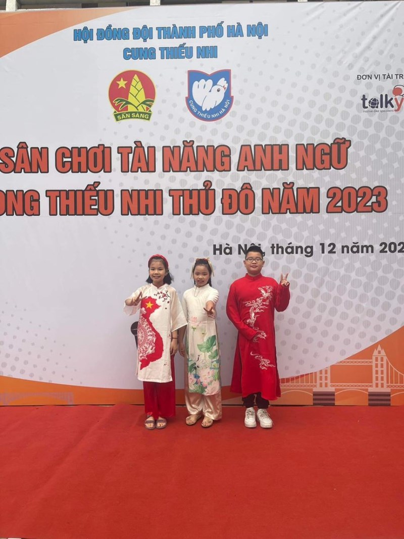 Học sinh trường TH Giang Biên tham gia sân chơi Tài Năng Anh Ngữ trong thiếu nhi Thủ đô năm 2023