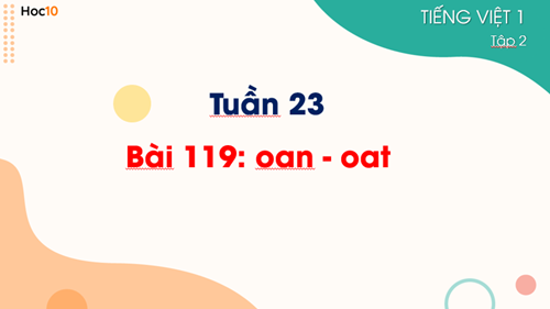 TV1 - Tuần 23 - Video dạy viết bài 119: oan - oat