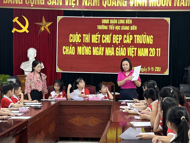 Cuộc thi viết chữ đẹp cấp trường chào mừng 41 năm ngày nhà giáo Việt Nam 20/11