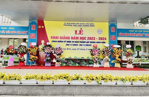 Công tác chuẩn bị cho khai giảng năm học mới 2023 – 2024 của trường Tiểu học Giang Biên