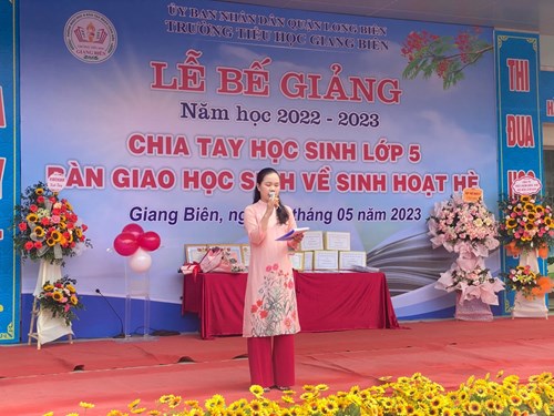 Trường Tiểu học Giang Biên tổ chức Lễ Tổng kết năm học 2022-2023