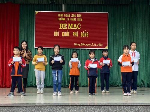 Lễ bế mạc Hội Khỏe Phù Đổng vòng trường năm học 2022-2023 của trường Tiểu học Giang Biên