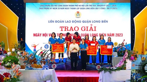Công đoàn Trường Tiểu học Giang Biên giành giải trong Ngày hội Văn hóa Thể thao quận Long Biên năm 2023