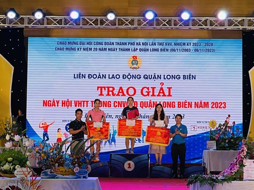 Công đoàn trường Tiểu học Gia Quất tham gia Ngày hội Văn hóa - Thể thao trong CNVCLĐ quận Long Biên năm 2023
