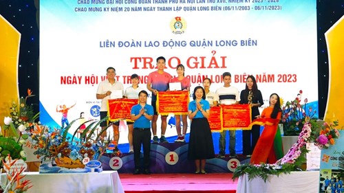 Đoàn viên Công đoàn trường Tiểu học Gia Thụy tích cực tham gia  Ngày hội Văn hóa – Thể thao trong CNVCLĐ quận Long Biên năm 2023