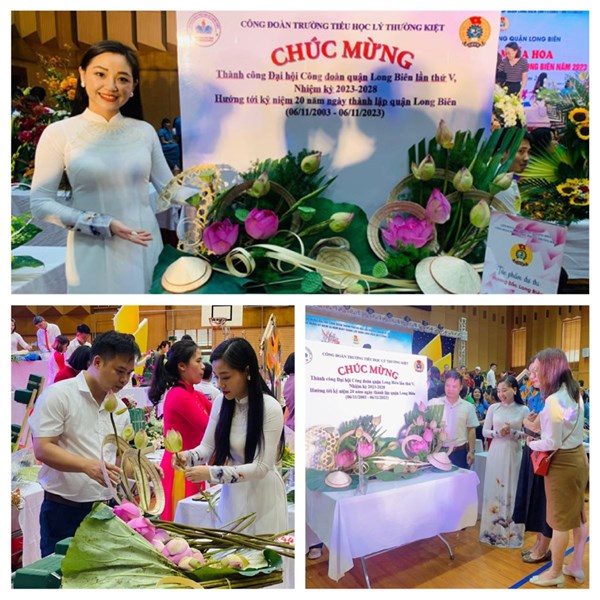 Cuộc thi cắm hoa chào mừng 20 năm TL quận Long Biên - GV Khuất Thị Kim Oanh, Trần Minh Tiến
