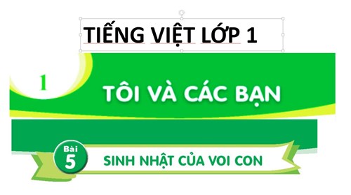 Tiếng Việt 1- Tuần 20- Bài 5: Sinh nhật của Voi con