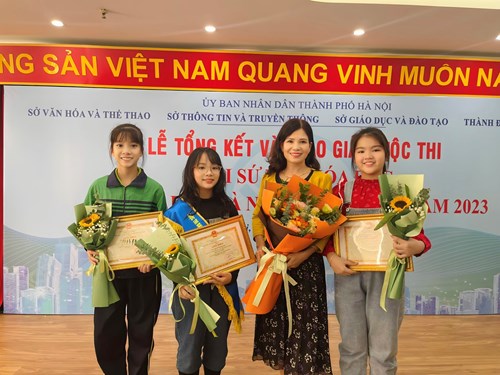 Trường Tiểu học Ngọc Thụy đạt giải cao tại cuộc thi Đại sứ Văn hóa đọc thành phố Hà Nội lần thứ III, năm 2023.