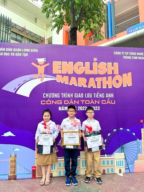 Học sinh trường tiểu học ngô gia tự tham gia sân chơi tranh tài anh ngữ - english marathon