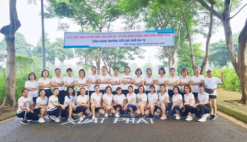 Trường Tiểu học Ngô Gia Tự tổ chức thành công Giải chạy Báo Hà Nội mới lần thứ 48 - vì hoà bình quận Long Biên năm 2023