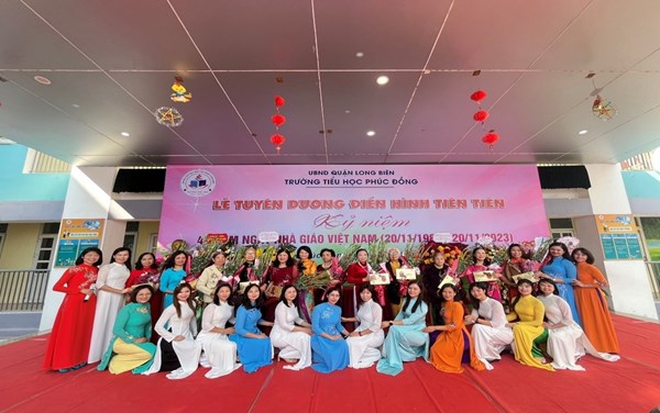 Trường tiểu học Phúc Đồng long trọng tổ chức kỉ niệm 41 năm ngày Nhà giáo Việt Nam (20/11/1982 - 20/11/2023).
