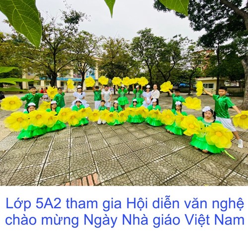 Học sinh khối 5 hưởng ứng chuỗi hoạt động chào mừng 41 năm Ngày Nhà giáo Việt Nam 20/11