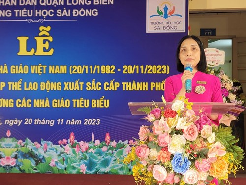 Cô giáo Đào Thị Phương Hoa – Gương điển hình tiên tiến của trường TH Sài Đồng