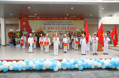 Trường Tiểu học Thạch Bàn A long trọng tổ chức Lễ khai giảng năm học 2023 - 2024