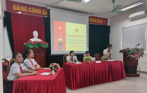 Đại hội Liên đội trường Tiểu học Thạch Bàn B nhiệm kỳ năm học 2023 – 2024