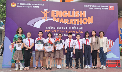 Học sinh trường TH Thạch Bàn B tham gia sân chơi giao lưu Tiếng Anh “Công dân toàn cầu – English Marathon Quận Long Biên năm học 2022 – 2023”