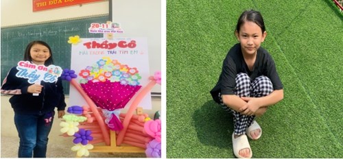 Trần Bảo Trinh - một bông hoa đẹp trong vườn hoa người tốt việc tốt của trường Tiểu học Thanh Am.