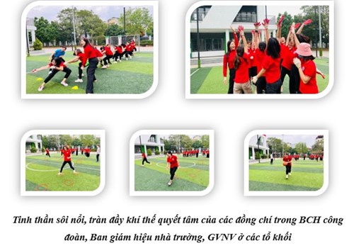 Ngày hội thể dục thể thao chào mừng Đại hội XIII Công đoàn Việt Nam và kỉ niệm 20 năm thành lập LĐLĐ Quận Long Biên của Công đoàn Tiểu học Thanh Am.
