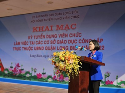 Khai mạc kỳ tuyển dụng viên chức giáo dục quận Long Biên năm 2022