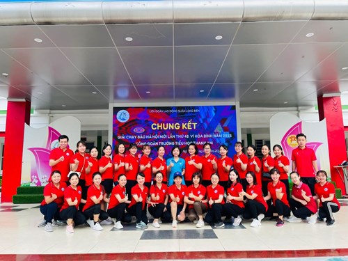 Công đoàn trường Tiểu học Thanh Am tổ chức Giải Chạy báo Hà Nội mới lần thứ 48 vì hoà bình năm 2023 