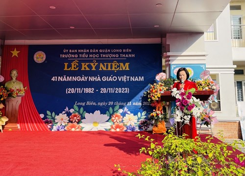 Trường Tiểu học Thượng Thanh tổ chức Lễ kỉ niệm 41 năm Ngày Nhà giáo Việt Nam (20.1.1982 – 20.11.2023)